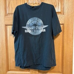 Harley Davidson H-D Black T-Shirt Virginia Beach, Va Men’s XL  1903-2003 USA